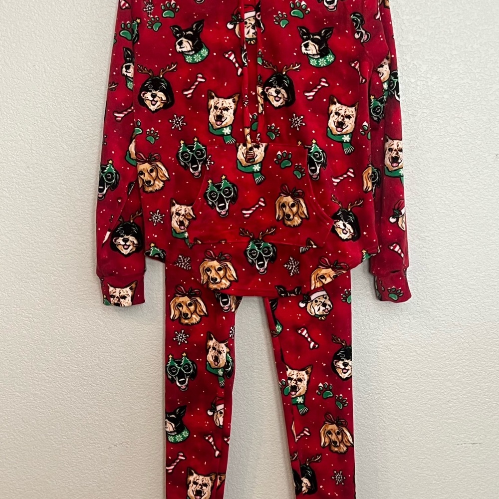 Christmas Dog Print Pajama Set